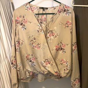 Floral Print Tan Top